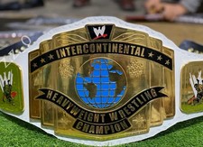 New white intercontinental heavyweight championship belt wrestling replica 2mm