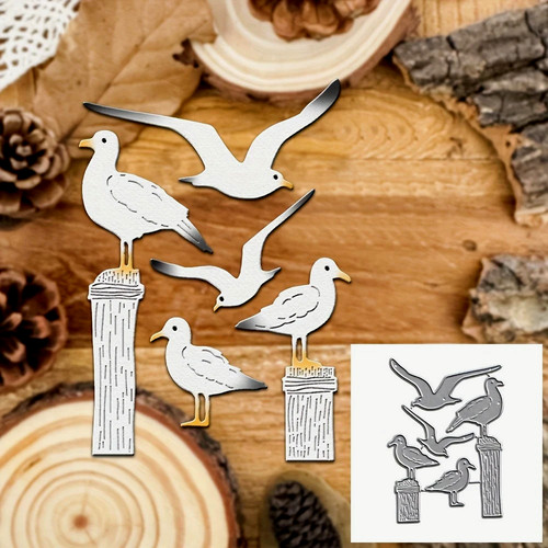 Seagulls metal cutting - cutting, set