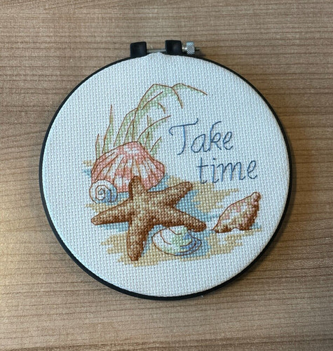 Completed embroidery hoop - completed,