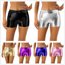 Sexy Clubwear Hot Pants Women Shiny Glitter Shorts Wet Look Party Wear Disco