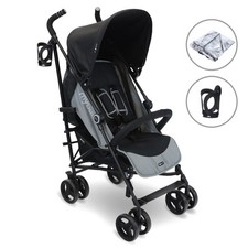 My Babiie MB02 Plus Lightweight Stroller - Black and Grey - Grade A