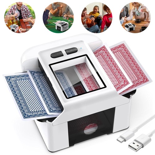 Automatic card shuffler for - card,