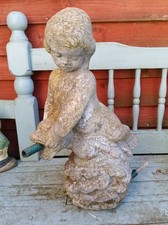 Vintage concrete stone cherub
