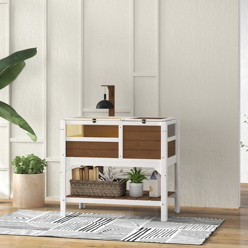 Pawhut wooden tortoise house - wooden,