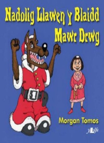 Nadolig llawen blaidd mawr - blaidd,