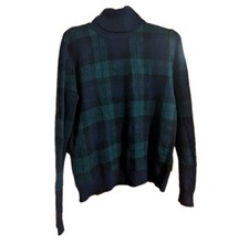 Ralph Lauren Tartan Check 100% Lambswool Lightweight Roll Neck Jumper MEDIUM