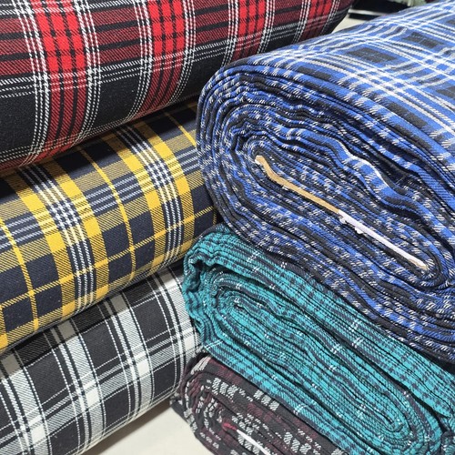 Tartan brushed cotton fabric - tartan,