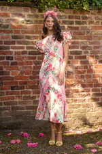 Coast Pink Midi Dress Womens