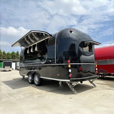 Black rounded food trailer - black,