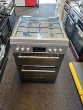 BEKO Pro 60cm Gas Cooker Silver Mirror finish FDG6272TCSM