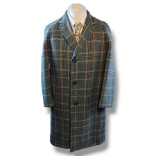 Simon Mens Tweed Overcoat Size