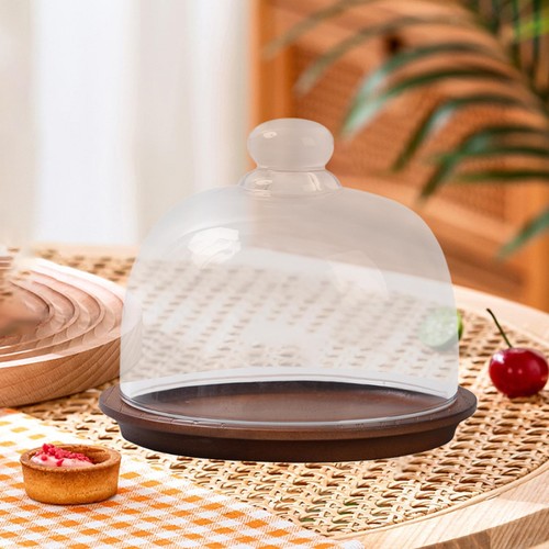 Cake stand with glass cover - with,