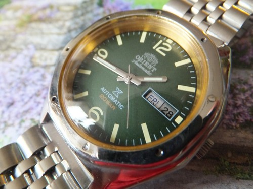 Overhauled orient green dial - overhauled,