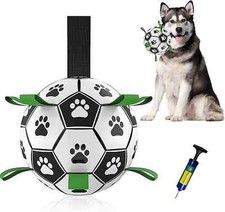 UNITYLE Interactive Dog Football Toy with Tabs Tough Outdoor Fetch Dog Training