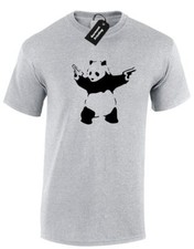 PANDA BANKSY MENS T SHIRT TEE