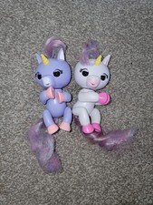 2 X Fingerlings Unicorn ,white ,  Pink , Purple , Rainbow