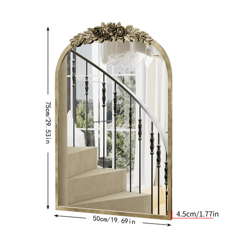Luvodi arched antique mirror - arched,