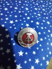 East German DDR National Peoples Army Military NVA Soldier Hat Pin Cockade...