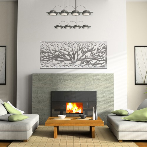Metal tree branch wall - 3d,