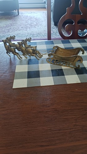 Vintage solid brass reindeer - ,