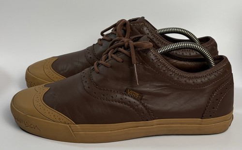 Vans brown leather era - brown,