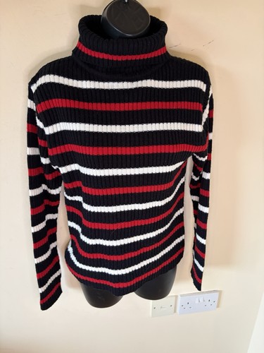 Black red white striped polo - striped,