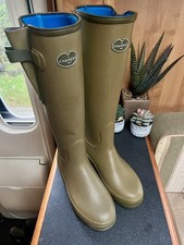 Le Chameau Womens Vierzonord Neoprene Lined Wellies UK 4 EU 37 Worn Once