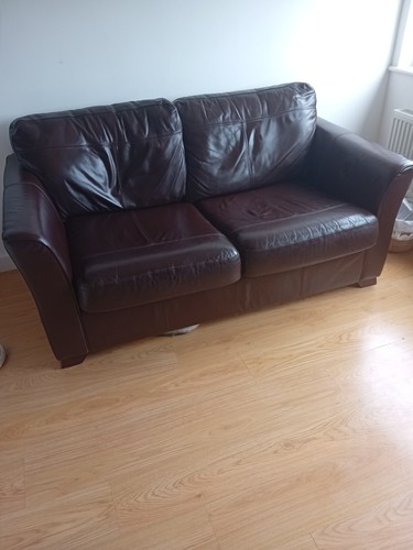Leather sofa bed - leather,