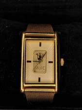 Mens Rare Vintage Watch Manchester United Solid Ingot 9ct Gold In Face.  