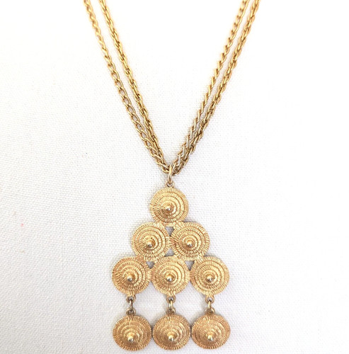 Triangle pendant necklace - triangle, 80s