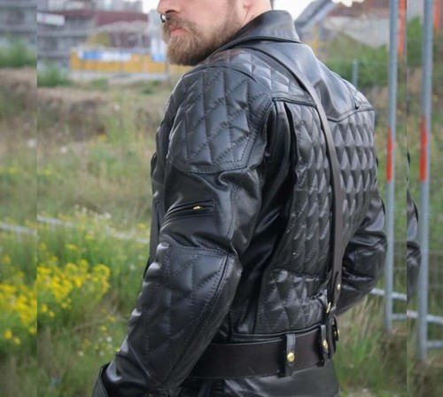 Men real cow leather bikers - men's,