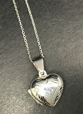Small Engraved heart locket