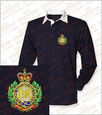 Royal Engineers Embroidered Crested Premium Long Sleeved Rugby Shirt