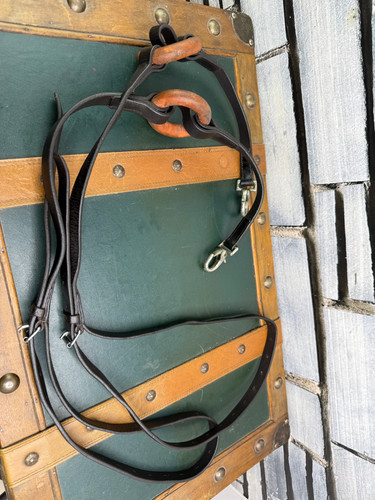 Stubben side reins brown - side,
