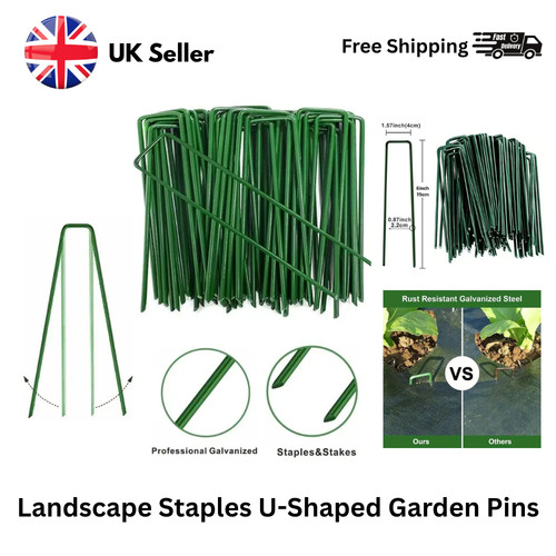 Weed fabric galvanised staples - fabric,