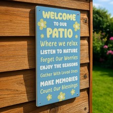 Garden Sign For Patio Hanging Wall Door Sign Welcome Signs For Garden Yard
