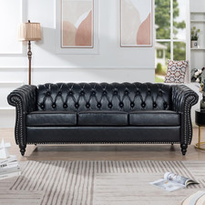 Chesterfield 84" Leather Sofa