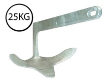25Kg Galvanised Bruce Style Trident Claw Anchor marine chain boat yacht
