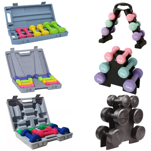 Neoprene hex dumbbell - hex, set