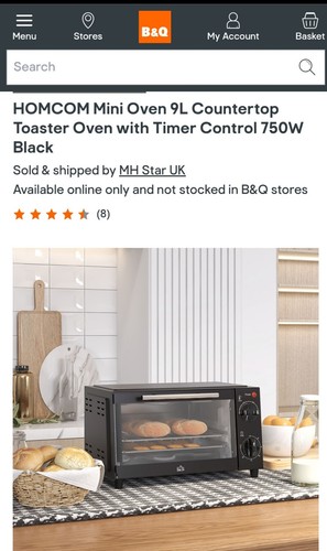 Homcom mini oven 9l - oven,,