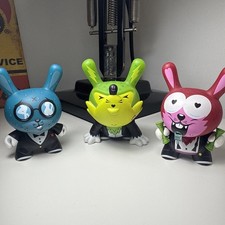 Kidrobot Dunny 3" x 3 set XXX strip club bundle 