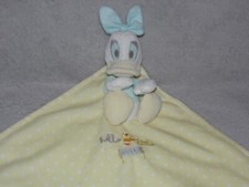 Disney Store Daisy duck comforter soft toy yellow blankie Hello Little One
