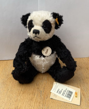 Steiff Classic Mohair Schwarz Panda Teddy Bear 030512 Retired With Tags