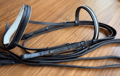 Dressage bridle with rubber - bridle,