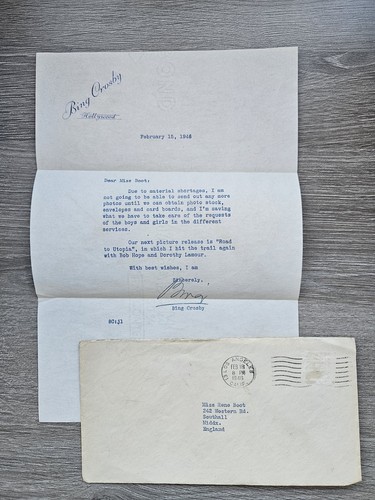 Bing crosby signed official - bing,