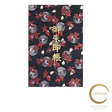 New Senshishuin Goshuin Stamp Book L [Black Uzuha Ryukin] Nishijin-ori Gold