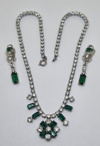 Vintage emerald and clear - emerald,