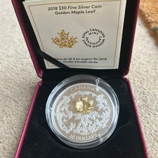 2018 $30 Golden Maple Leaf 2oz