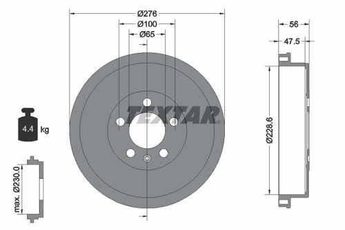 New brake drum - drum, for