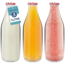 Heftman glass milk bottles - heftman,